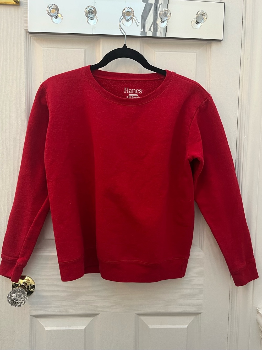 Hanes Red Pullover Sweatshirt with Crewneck